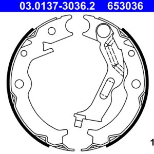 Set saboti frana frana de mana CHEVROLET LACETTI (J200) 2.0 D diesel 121 cai ATE 03.0137-3036.2