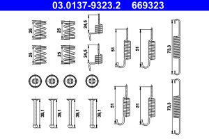 Set accesorii saboti frana parcare CHEVROLET LACETTI (J200) 2.0 D diesel 121 cai ATE 03.0137-9323.2