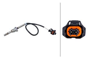 Senzor temperatura gaze evacuare CHEVROLET CAPTIVA Van (C100) VCDi tractiune integrala diesel 150 cai HELLA 6PT 010 376-561