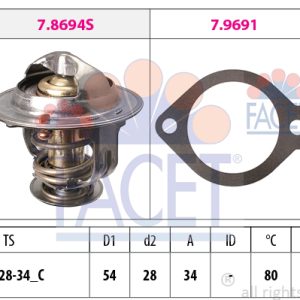 Termostat lichid racire CHEVROLET CAPTIVA Van (C100) VCDi tractiune integrala diesel 150 cai FACET 7.8694