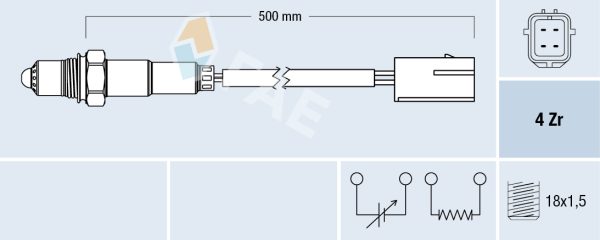 Sonda Lambda CHEVROLET LACETTI combi (J200) 1.6 LPG Benzina/Autogaz (GPL) 109 cai FAE 77255