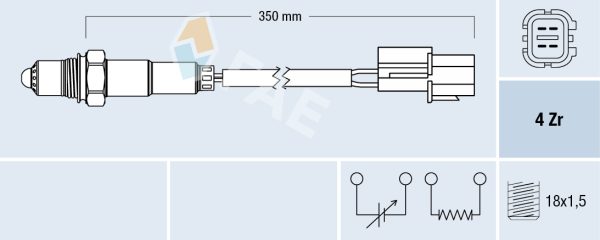 Sonda Lambda CHEVROLET LACETTI (J200) 1.8 benzina 121 cai FAE 77343