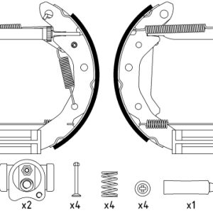 Set saboti frana CHEVROLET MATIZ (M200, M250) 0.8 benzina 50 cai TEXTAR 84054000