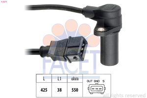 Senzor impulsuri arbore cotit CHEVROLET LACETTI combi (J200) 1.6 LPG Benzina/Autogaz (GPL) 109 cai FACET 9.0271