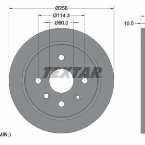 Disc frana CHEVROLET LACETTI (J200) 1.8 benzina 122 cai TEXTAR 92163000