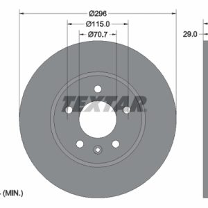 Disc frana CHEVROLET CAPTIVA SPORT 2.4 benzina 136 cai TEXTAR 92165400
