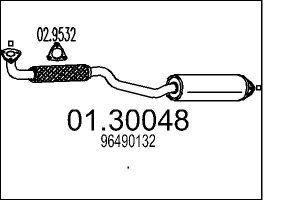 Toba esapament primara CHEVROLET LACETTI (J200) 1.4 16V benzina 95 cai MTS 01.30048