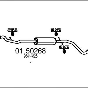 Toba esapamet intermediara CHEVROLET MATIZ (M200, M250) 1.0 benzina 64 cai MTS 01.50268