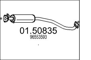 Toba esapamet intermediara CHEVROLET LACETTI (J200) 1.4 16V benzina 95 cai MTS 01.50835