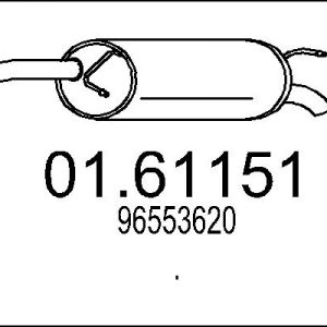 Toba esapament finala CHEVROLET LACETTI (J200) 1.4 16V benzina 95 cai MTS 01.61151