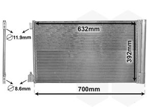Condensator climatizare CHEVROLET MALIBU (V300) 2.0 D diesel 156 cai VAN WEZEL 37005478