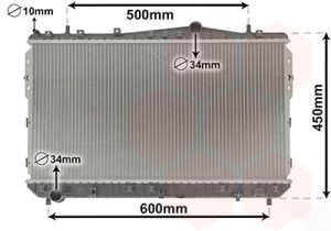 Radiator racire motor CHEVROLET LACETTI (J200) 1.4 16V benzina 95 cai VAN WEZEL 81002073