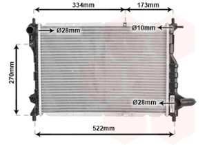 Radiator racire motor CHEVROLET MATIZ (M200, M250) 1.0 benzina 64 cai VAN WEZEL 81002075