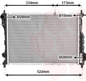 Radiator racire motor CHEVROLET MATIZ (M200, M250) 1.0 benzina 67 cai VAN WEZEL 81002075