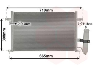 Condensator climatizare CHEVROLET NUBIRA combi 2.0 D diesel 121 cai VAN WEZEL 81005056
