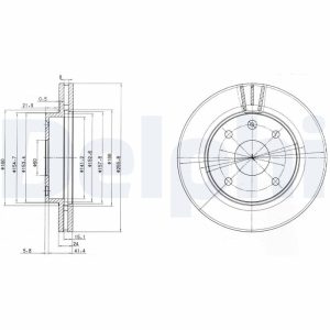 Disc frana CHEVROLET LACETTI combi (J200) 1.8 benzina 121 cai DELPHI BG4003