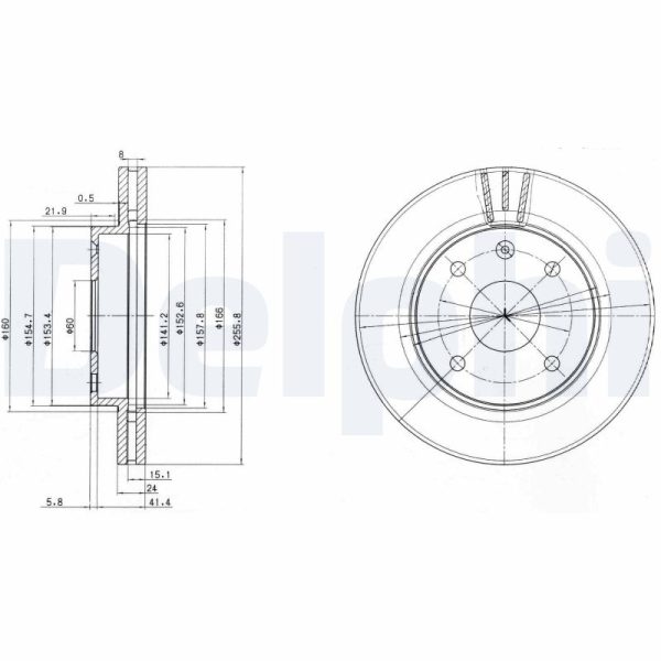 Disc frana CHEVROLET LACETTI combi (J200) 1.8 benzina 121 cai DELPHI BG4003