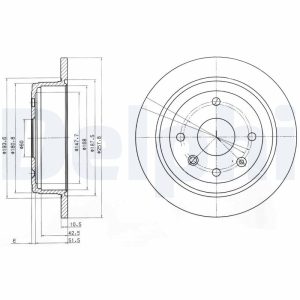 Disc frana CHEVROLET LACETTI (J200) 1.8 benzina 122 cai DELPHI BG4091