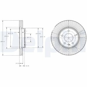 Disc frana CHEVROLET CAPTIVA Van (C100) VCDi diesel 126 cai DELPHI BG4092C