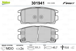 Placute frana CHEVROLET CAPTIVA Van (C100) VCDi diesel 126 cai VALEO 301941