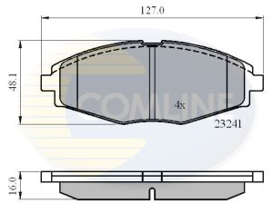 Placute frana CHEVROLET MATIZ (M200, M250) 1.0 benzina 67 cai COMLINE CBP0486