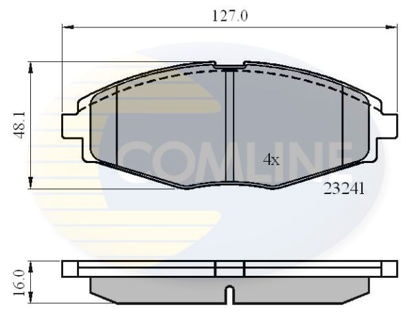 Placute frana CHEVROLET MATIZ (M200, M250) 1.0 LPG Benzina/Autogaz (GPL) 67 cai COMLINE CBP0486