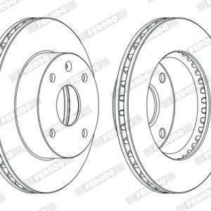 Disc frana CHEVROLET LACETTI combi (J200) 1.8 benzina 121 cai FERODO DDF1257C