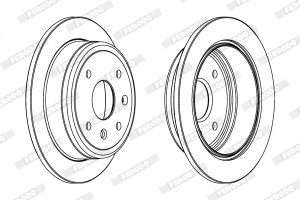 Disc frana CHEVROLET LACETTI combi (J200) 1.8 benzina 121 cai FERODO DDF1606C