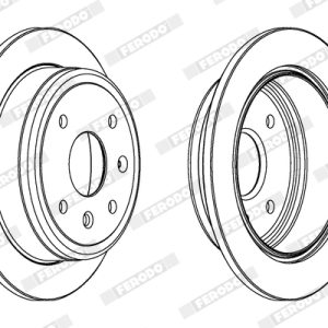 Disc frana CHEVROLET LACETTI combi (J200) 1.8 benzina 121 cai FERODO DDF1606C