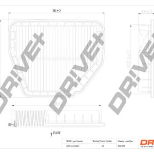 Filtru aer CHEVROLET CAPTIVA Van (C100) VCDi diesel 126 cai DRIVE DP1110.10.0202