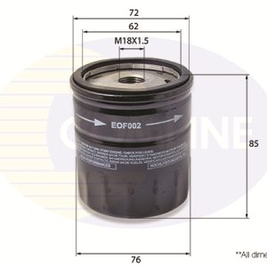 Filtru ulei CHEVROLET LACETTI (J200) 1.8 benzina 121 cai COMLINE EOF002