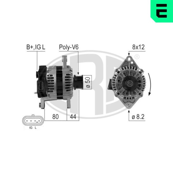Alternator CHEVROLET LACETTI combi (J200) 1.6 LPG Benzina/Autogaz (GPL) 109 cai ERA 210643A