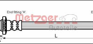 Furtun frana CHEVROLET MATIZ (M200, M250) 1.0 LPG Benzina/Autogaz (GPL) 67 cai METZGER 4110611