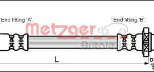 Furtun frana CHEVROLET MATIZ (M200, M250) 1.0 benzina 67 cai METZGER 4110602