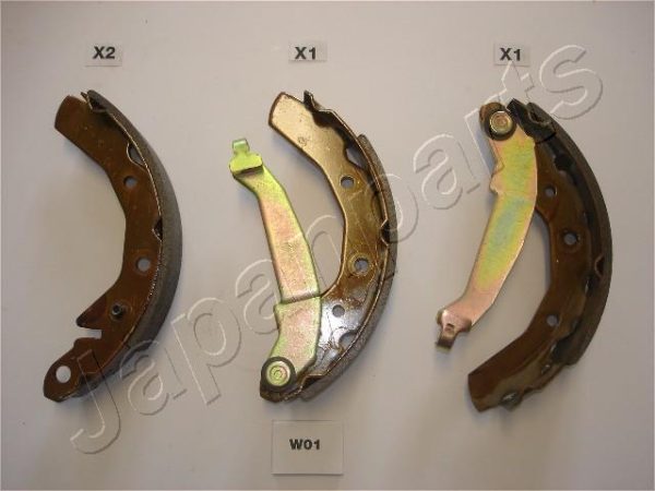 Set saboti frana CHEVROLET MATIZ (M200, M250) 1.0 benzina 64 cai JAPANPARTS GF-W01AF