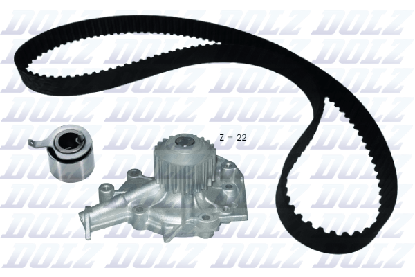 Set pompa apa + curea dintata CHEVROLET MATIZ (M200, M250) 1.0 LPG Benzina/Autogaz (GPL) 67 cai DOLZ KD187