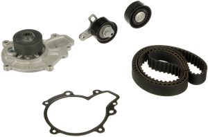 Set pompa apa + curea dintata CHEVROLET CAPTIVA Van (C100) VCDi tractiune integrala diesel 150 cai GATES KP15634XS
