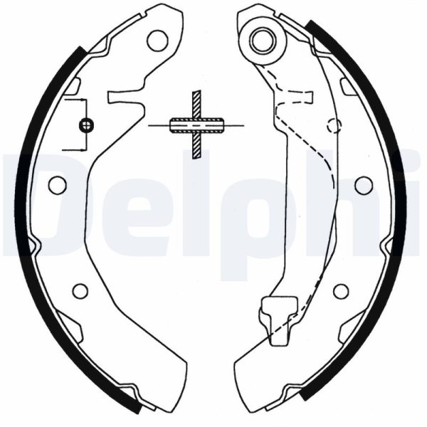 Set saboti frana CHEVROLET MATIZ (M200, M250) 1.0 benzina 65 cai DELPHI LS1821