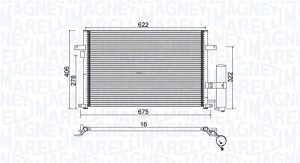 Condensator climatizare CHEVROLET NUBIRA combi 1.6 benzina 109 cai MAGNETI MARELLI 350203912000