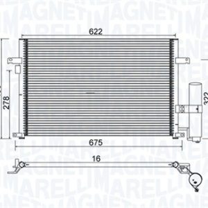 Condensator climatizare CHEVROLET NUBIRA combi 1.6 benzina 109 cai MAGNETI MARELLI 350203912000