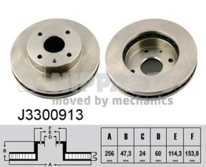 Disc frana CHEVROLET LACETTI (J200) 1.8 benzina 122 cai NIPPARTS J3300913