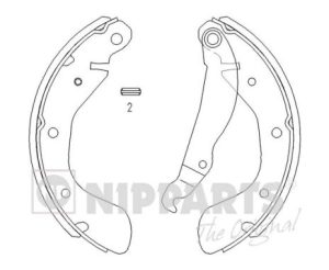 Set saboti frana CHEVROLET LACETTI (J200) 1.4 16V benzina 95 cai NIPPARTS J3500900