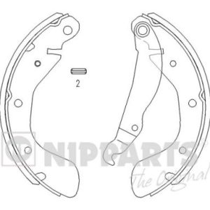 Set saboti frana CHEVROLET LACETTI (J200) 1.8 benzina 122 cai NIPPARTS J3500900