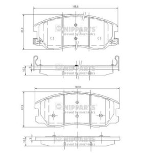 Placute frana CHEVROLET CAPTIVA Van (C100) VCDi tractiune integrala diesel 150 cai NIPPARTS J3600913