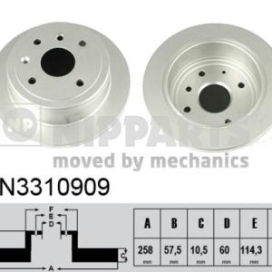Disc frana CHEVROLET LACETTI combi (J200) 1.8 benzina 121 cai NIPPARTS N3310909