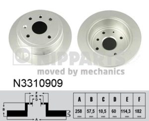 Disc frana CHEVROLET LACETTI (J200) 1.8 benzina 122 cai NIPPARTS N3310909