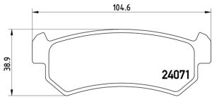 Placute frana CHEVROLET LACETTI (J200) 1.8 benzina 122 cai BREMBO P 10 001