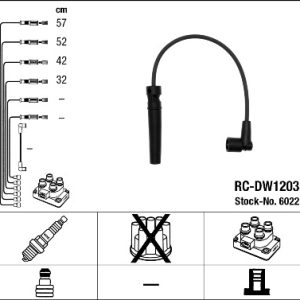 Set cablaj aprindere CHEVROLET LACETTI (J200) 1.4 16V benzina 95 cai NGK 6022