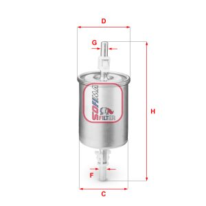 Filtru combustibil CHEVROLET MATIZ (M200, M250) 0.8 benzina 52 cai SOFIMA S 1515 B