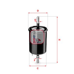 Filtru combustibil CHEVROLET MATIZ (M200, M250) 0.8 LPG Benzina/Autogaz (GPL) 52 cai SOFIMA S 1843 B